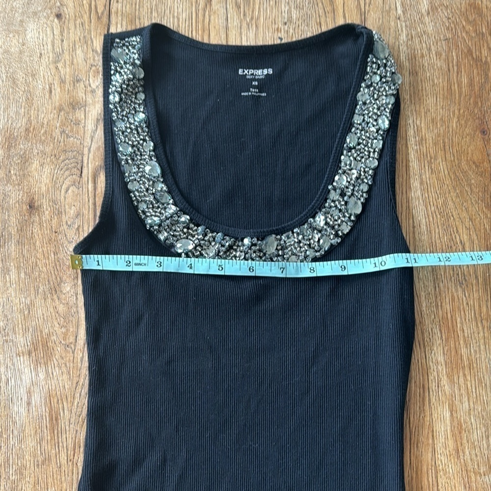 EXPRESS Sexy Basic Rhinestone Tank - Picture 6 of 7